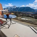 Grand Balcon Panoramique ,vue Alpes ,famille Lejlighed Leysin