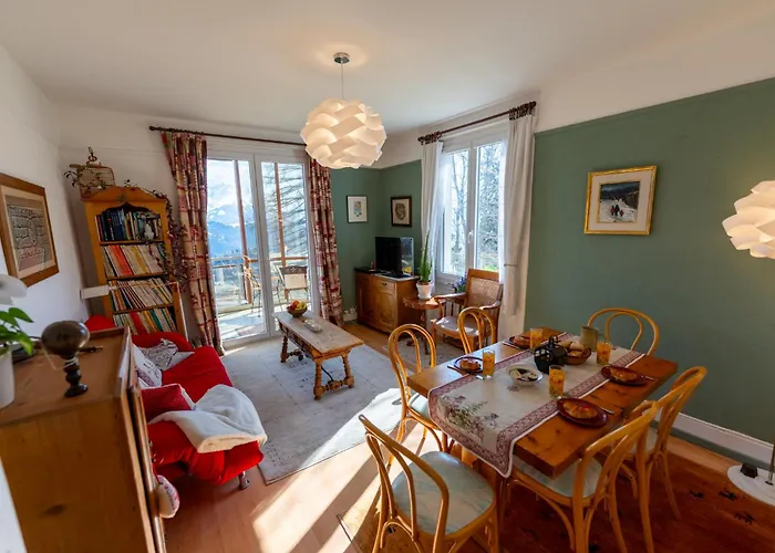 Grand Balcon Panoramique ,vue Alpes ,famille * Leysin