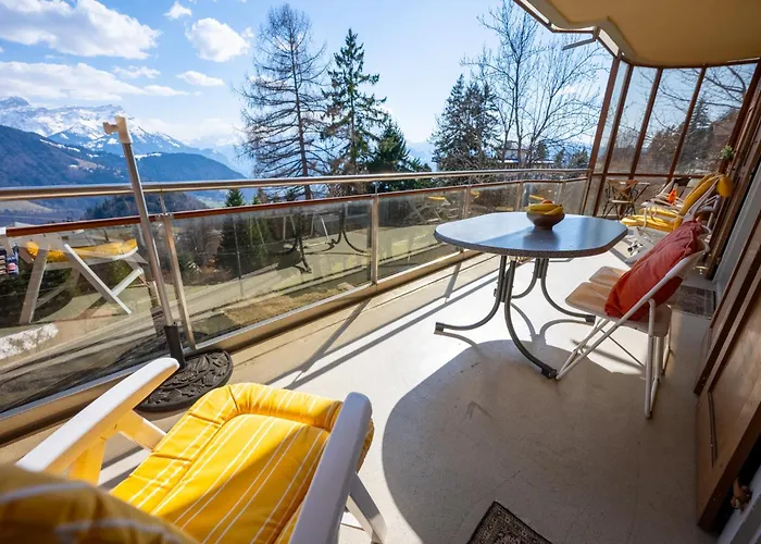 Grand Balcon Panoramique ,vue Alpes ,famille Leysin