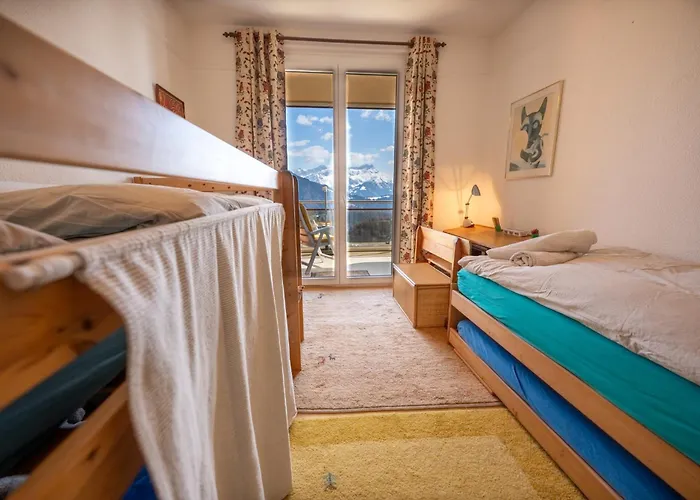 Grand Balcon Panoramique ,vue Alpes ,famille Apartment Leysin